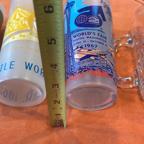 4 SEATTLE 1962 WORLD'S FAIR CENTURY 21 GLASSES vintage - Picture 7 of 9